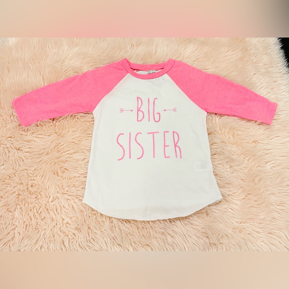 Big sister  Raglan shirt 
Size 4T